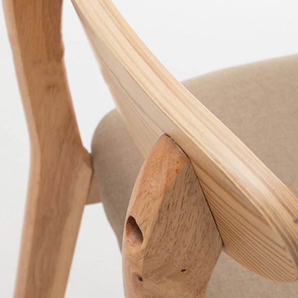 Scandinavian Home Rubberwood Stool Matte Finish Upholstered Bar Stools Clearhalo 'Bar Furniture' 'Bar Stools' 'bar_stools' 'furn' 'furn_bar_stools' 'Furniture' 'furniture_bar_stools' 'Kitchen & Dining Furniture' 1200x1200_b1c33178-719f-4d3d-bc61-714bbfa23424