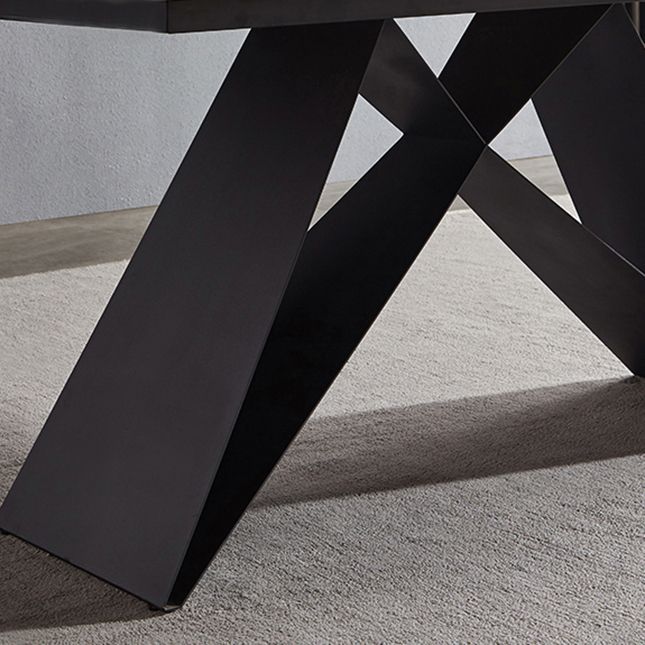 Contemporary 1/4/5/6 Pieces Dining Set Black Rectangle Dining Table Set Clearhalo 'Dining Room Sets' 'Dining Tables & Seating' 'dining_room_set' 'furn' 'furn_dining_room_set' 'Furniture' 'furniture_dining_room_set' 'Kitchen & Dining Furniture' 'kitchen&dining_furn' 'kitchen' 1200x1200_b1c5d373-3539-48e3-9cf9-e425453efb7f