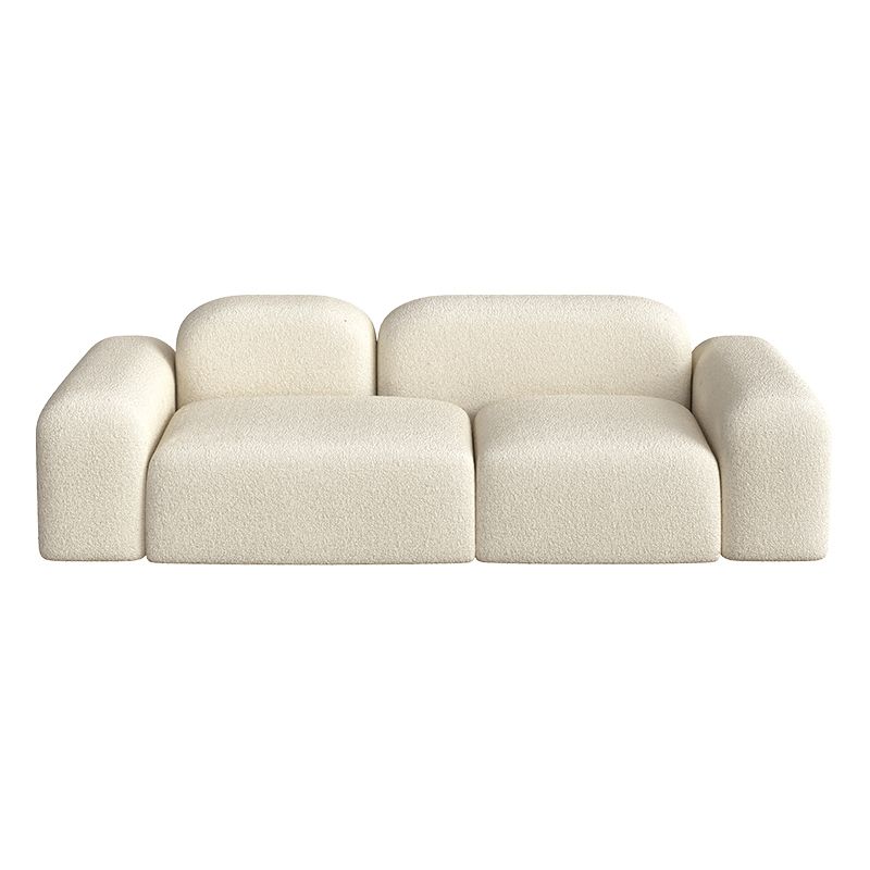 Wolle enge Rückensofa 39.37 "W * 25,59" H in Weiß für Wohnzimmer