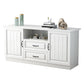 Mueble para TV de 2 puertas de madera estilo escandinavo Consola para TV con estante