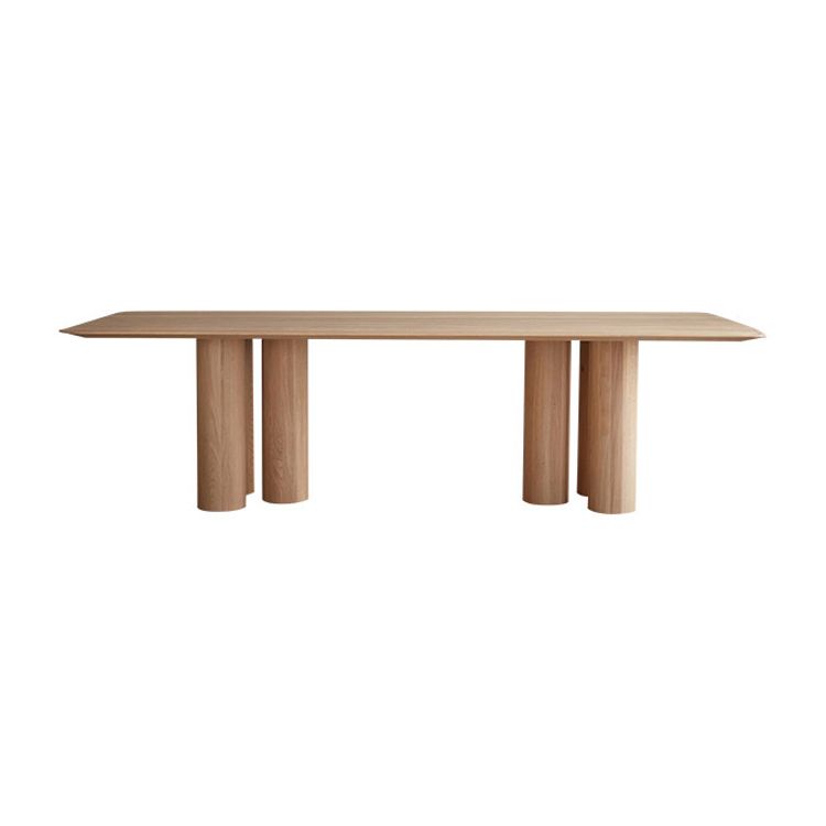 Rectangle Simplicity Dining Table Wood Color Fixed Table with Solid Wood Clearhalo ' dining_table' 'Dining Tables & Seating' 'Dining Tables' 'furn' 'furn_dining_table' 'Furniture' 'furniture_dining_table' 'Kitchen & Dining Furniture' 'kitchen&dining_furn' 'kitchen' 'kitchen_dining_table' 1200x1200_b1c6de0a-5b53-4063-ba1e-7fe9fa214ecb