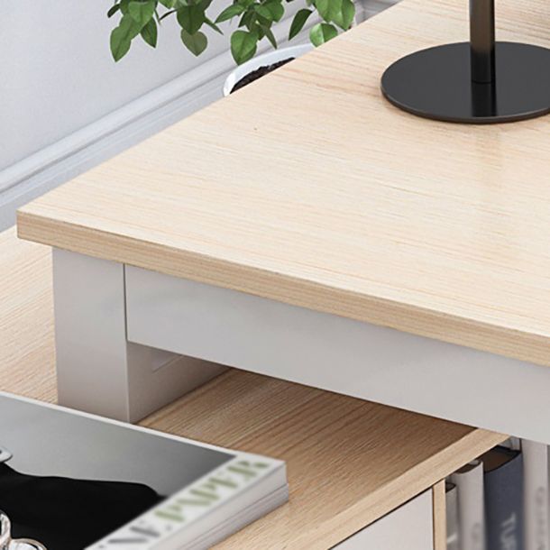 Corner Contemporary Writing Desk Manufactured Wood Desk with Drawer Clearhalo 'Furniture' 'furniture_office_desk' 'Office Desks' 'Office Furniture' 'office_desk' 1200x1200_b1c6e25c-f483-4670-9ba8-3077112187cc