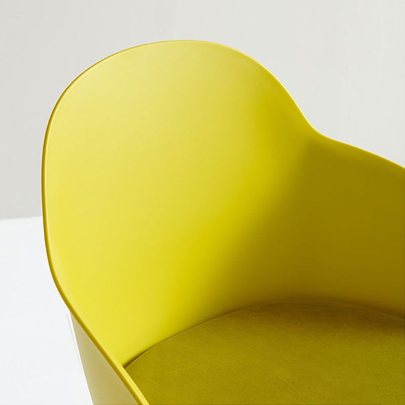 Contemporary Dining Chairs Solid Back Dining Arm Side Chairs with Plastic Legs Clearhalo ' kitchen&dining_furn' 'Dining Chairs' 'Dining Tables & Seating' 'dining_chair' 'furn' 'furn_dining_chair' 'Furniture' 'furniture_dining_chair' 'Kitchen & Dining Furniture' 'kitchen' 1200x1200_b1c7022f-3fc0-4278-bbdb-d6849a6537ca