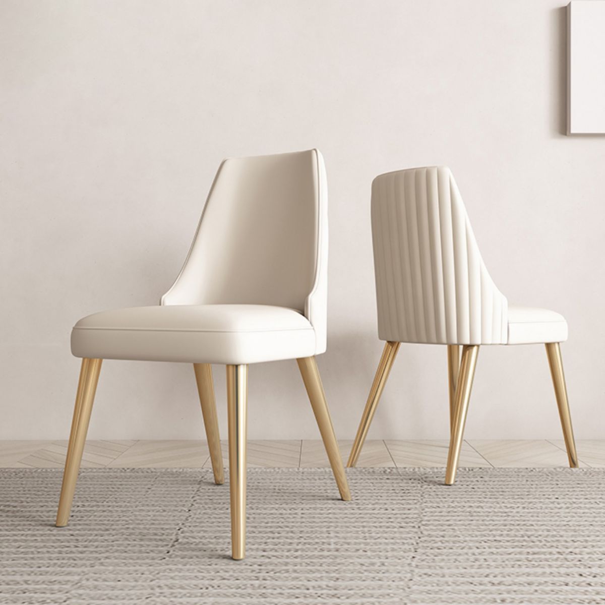 Glam Rectangle Table Set 1/4/5/7 Pieces Dining Set for Kitchen