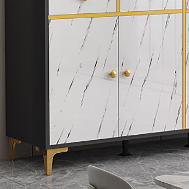 Wood Side Board Modern Style Sideboard with Drawers and Cabinets Clearhalo 'buffet_sideboard' 'Buffets & Sideboards' 'furn' 'furn_buffet_sideboard' 'Furniture' 'Kitchen & Dining Furniture' 1200x1200_b1ca6c2e-fbf8-4c7f-9933-e8ef5a066aa3