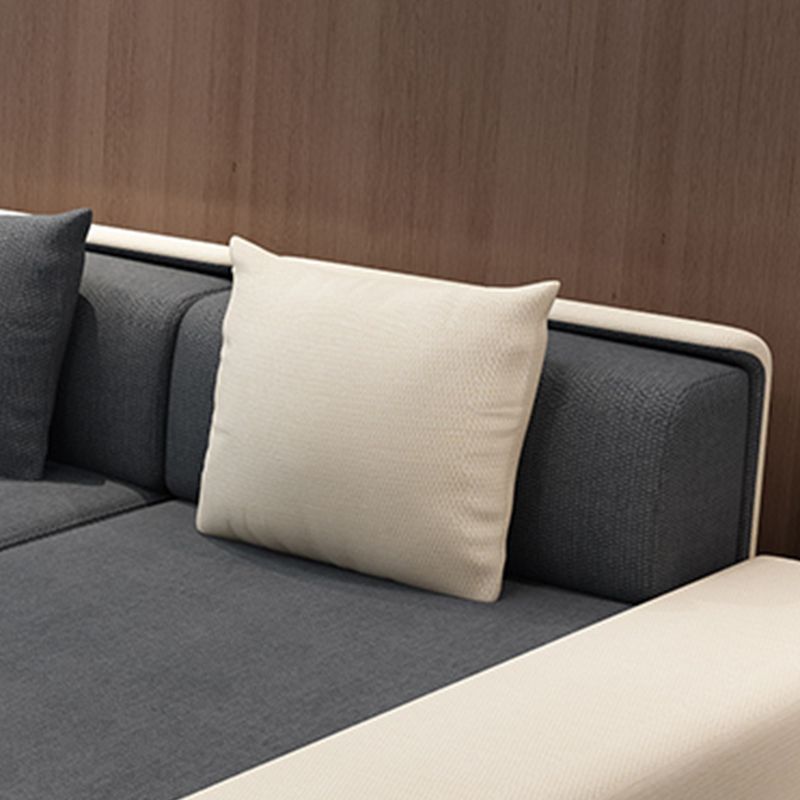 146.46"L x 70.87"W x 29.53"H Contemporary Fabric Square Arm Sectionals Clearhalo 'furn' 'furn_sectionals' 'Furniture' 'furniture_sectionals' 'kitchen' 'kitchen_sectionals' 'Living Room Furniture' 'Sectionals' 1200x1200_b1cb94b7-1cfa-47c4-be9b-b74792f331ea