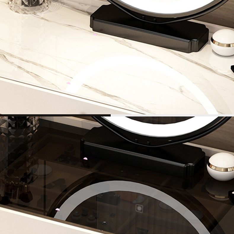 Desk Costador de tocador de tocador de vidrio contemporáneo con cajón