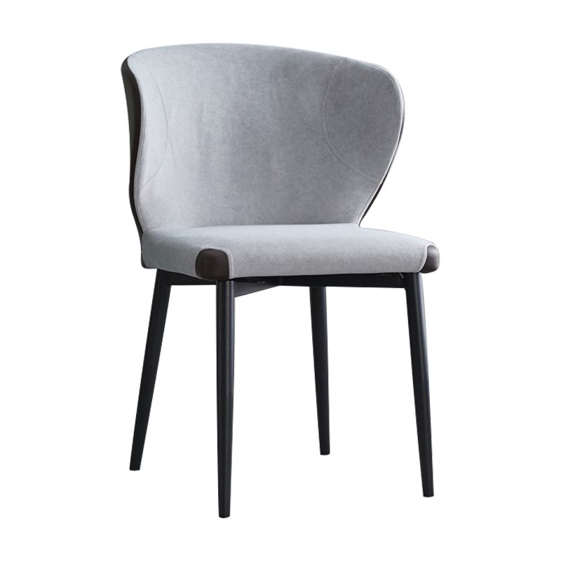 Metal Modern Indoor-Outdoor Chair Dining Room Armless Wingback Side Chair Clearhalo ' kitchen&dining_furn' 'Dining Chairs' 'Dining Tables & Seating' 'dining_chair' 'furn' 'furn_dining_chair' 'Furniture' 'furniture_dining_chair' 'Kitchen & Dining Furniture' 'kitchen' 1200x1200_b1ccd304-2a1e-45e5-822e-43ff60dc15d1