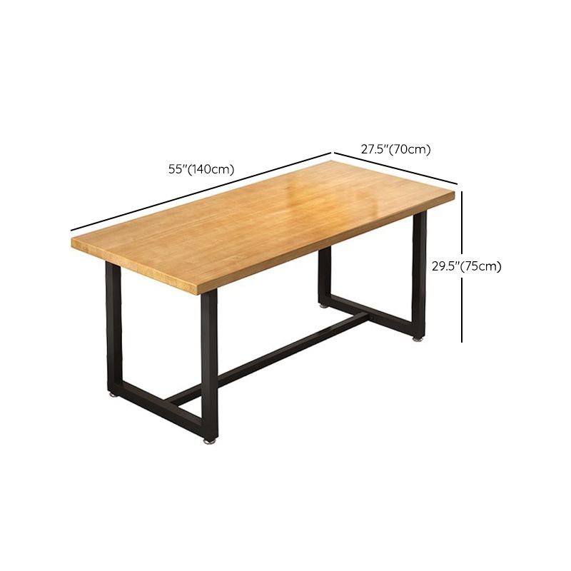 Dining Room Solid Wood Dining Table Rectangle Industrial Dinner Table Clearhalo 'Dining Tables & Seating' 'Dining Tables' 'dining_table' 'furn' 'furn_dining_table' 'Furniture' 'Kitchen & Dining Furniture' 1200x1200_b1ccd770-d2ba-4818-ab2c-483808b61d90