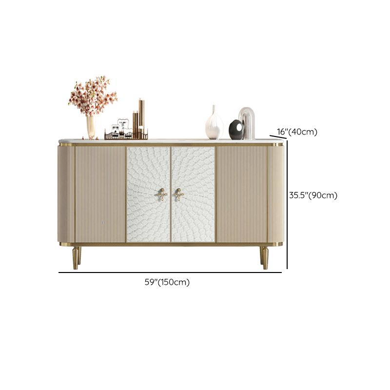 Glam Sideboard Cabinet Stone e Server a buffet ingegnerizzato in legno