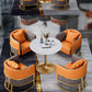 Glam Style Sintered Stone Dining Set Round 1/4/5 Pieces Dining Table Set for Home Use