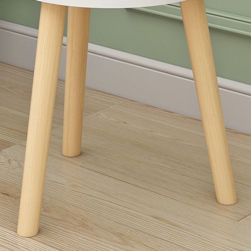 Modern White/yellow/black/pink Round End Table Wooden Tripod Sofa Side Table