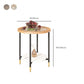 Round Coffee Table Glass Nesting Coffee Table Set with Shelf