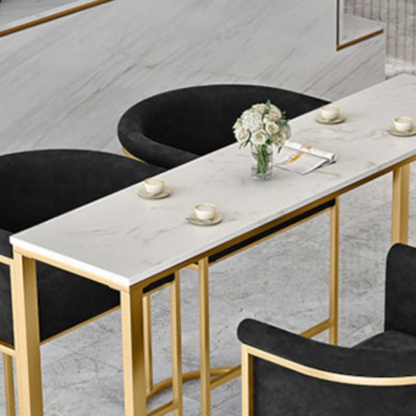 Runde Steinbistro -Set 1/2/3/5 Stück Glam Gold Basistisch und Stühle