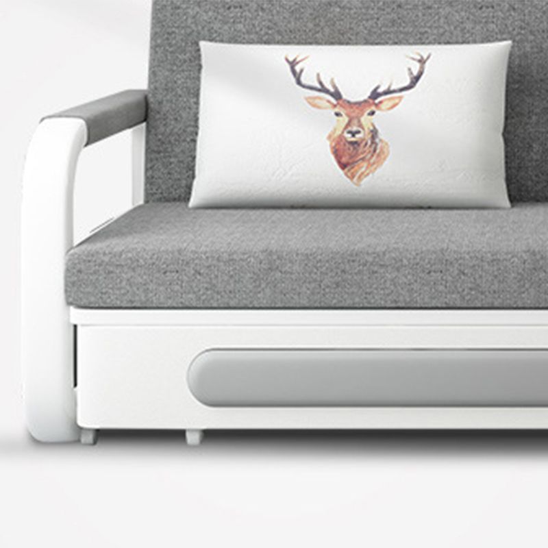 33.46" WideLinen Square Arm Sofa Bed Stain Resistant Convertible Sofa Clearhalo 'furn' 'furn_sofas' 'Furniture' 'Living Room Furniture' 'Sofa' 'sofas' 1200x1200_b1d28ff6-35c1-4826-8b6e-1c5f5add9929