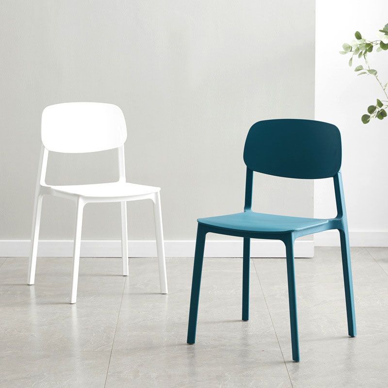 Conference Room Scandinavian Plastic Side Chair Matte Finish Open Back Dining Chair Clearhalo ' kitchen&dining_furn' 'Dining Chairs' 'Dining Tables & Seating' 'dining_chair' 'furn' 'furn_dining_chair' 'Furniture' 'furniture_dining_chair' 'Kitchen & Dining Furniture' 'kitchen' 1200x1200_b1d2a211-fa6d-41f1-9dcd-a47ba72105b2
