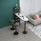 Modern Iron Bistro Table White Faux Marble Top Indoor Bar Dining Table with Wine Rack Clearhalo 'Bar Furniture' 'Bar Tables' 'bar_tables' 'furn' 'furn_bar_tables' 'Furniture' 'furniture_bar_tables' 'Kitchen & Dining Furniture' 1200x1200_b1d2b5a4-4fed-44b4-b9cb-e3830bfc4284