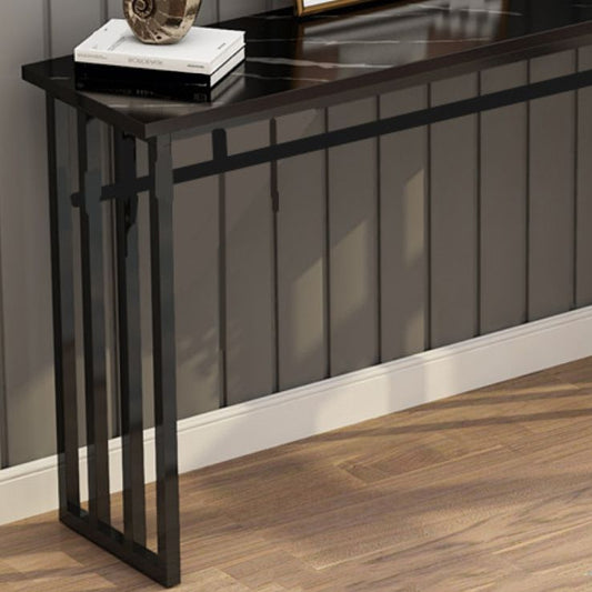 Mesa de consola con mesa de acento base de caballete para el salón 31.5 "alto