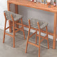 Taburete de bar con tapizado contemporáneo de 41.34 "con base de madera maciza