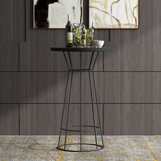 Tavolo da bar rotondo moderno di legno - 23,6 "W x 23,6" l x 41.3 "H