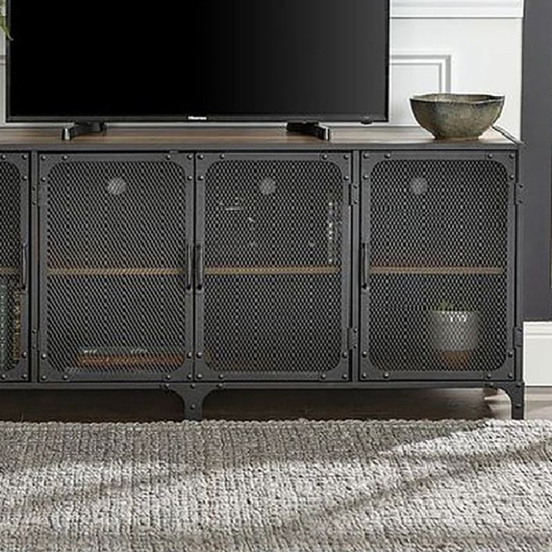 Industrial Pine TV Stand Console Enclosed Storage TV Media Stand for Living Room Clearhalo 'furn' 'furn_tv_stands_entertainment_centers' 'Furniture' 'Living Room Furniture' 'TV Stands & Entertainment Centers' 'TV Stands & Media Storage Furniture' 'tv_stands_entertainment_centers' 1200x1200_b1d58102-42d4-47d2-a970-e207744c6660