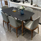Contemporary Kitchen Dinner Table Rectangle Wood Base Dining Table Clearhalo 'Dining Tables & Seating' 'Dining Tables' 'dining_table' 'furn' 'furn_dining_table' 'Furniture' 'Kitchen & Dining Furniture' 1200x1200_b1d93771-6796-41c1-8276-5bd1da012dcf
