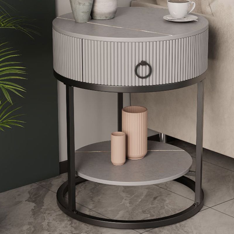 Classic Glam Accent Table Nightstand Stone Nightstand with Drawer Clearhalo 'Bedroom Furniture' 'furn' 'furn_night_stand' 'Furniture' 'night_stand' 'Nightstands' 1200x1200_b1d97f57-9f12-4af2-bdee-f475e8ba3ce0