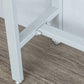 Mesa de bar con base metálica moderna Mesa de bar para patio de madera maciza de hierro blanco