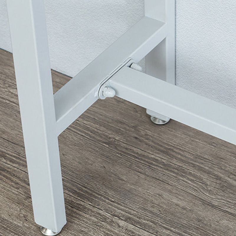 Mesa de bar con base metálica moderna Mesa de bar para patio de madera maciza de hierro blanco
