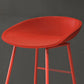 Contemporary Iron Base Bar Stools Plastic Bucket Seat Barstool for Home