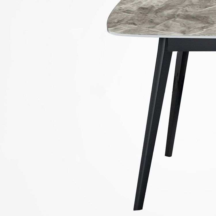Home Sintered Stone Kitchen Table Industrial Rectangle Fixed Dining Desk Clearhalo 'Dining Tables & Seating' 'Dining Tables' 'dining_table' 'furn' 'furn_dining_table' 'Furniture' 'Kitchen & Dining Furniture' 1200x1200_b1dc9f54-8c08-4f11-b164-d9b95564f76b