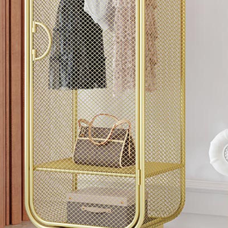 Metal Wardrobe Industrial Style Bedroom Rectangular Wardrobe Closet