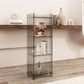 Glam Closed Back Standard Bookshelf Shelves Included Acrylic Bookcase