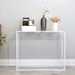 Tabella della console di divano di Ironcraft, 23,62 "Tavolo di accento della console Hall in bianco/nero