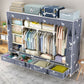 Modern Style Wardrobe Armoire Steel Frame Home Wardrobe with Drawers