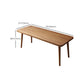 Contemporary Solid Wood Writing Desk 29.53-inch Tall Office Desk with Parsons Base
