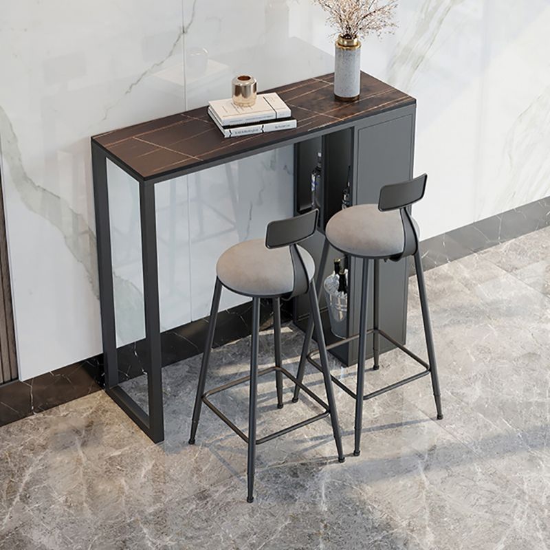 Rectangle Stone Top Counter Table Industrial 42-inch Height Table for Indoor Clearhalo 'Bar Furniture' 'Bar Tables' 'bar_tables' 'furn' 'furn_bar_tables' 'Furniture' 'furniture_bar_tables' 'Kitchen & Dining Furniture' 1200x1200_b1e13dc3-ab50-4fd3-810d-95a09f2868eb
