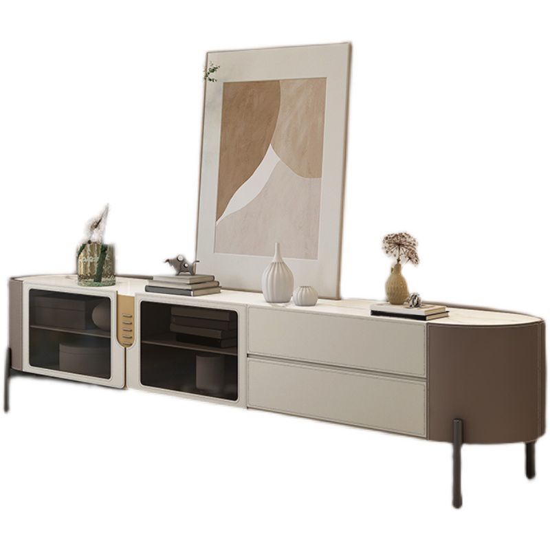 Contemporary TV Media Console Stone Media Console with Drawers Clearhalo 'furn' 'furn_tv_stands_entertainment_centers' 'Furniture' 'Living Room Furniture' 'TV Stands & Entertainment Centers' 'TV Stands & Media Storage Furniture' 'tv_stands_entertainment_centers' 1200x1200_b1e248ad-119f-4048-954b-08e09cdc6b5e