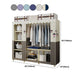 Contemporary Style Wardrobe Armoire Steel Frame Wardrobe for Bedroom Clearhalo 'Armoires & Wardrobes' 'armoires_wardrobes' 'Bedroom Furniture' 'furn' 'furn_armoires_wardrobes' 'Furniture' 1200x1200_b1e252c4-44f9-49de-903e-5460aa3fe817