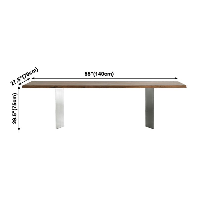 Metal Industrial Rectangle Dining Table Solid Woop Top Table for Kitchen and Dining Room Clearhalo ' dining_table' 'Dining Tables & Seating' 'Dining Tables' 'furn' 'furn_dining_table' 'Furniture' 'furniture_dining_table' 'Kitchen & Dining Furniture' 'kitchen&dining_furn' 'kitchen' 'kitchen_dining_table' 1200x1200_b1e2bdac-5b0e-4d1e-a74e-1adb7cbc3156