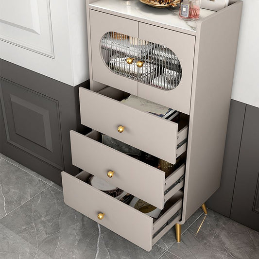 13.65-inch Width Glam Storage Chest Stone Storage Chest Dresser