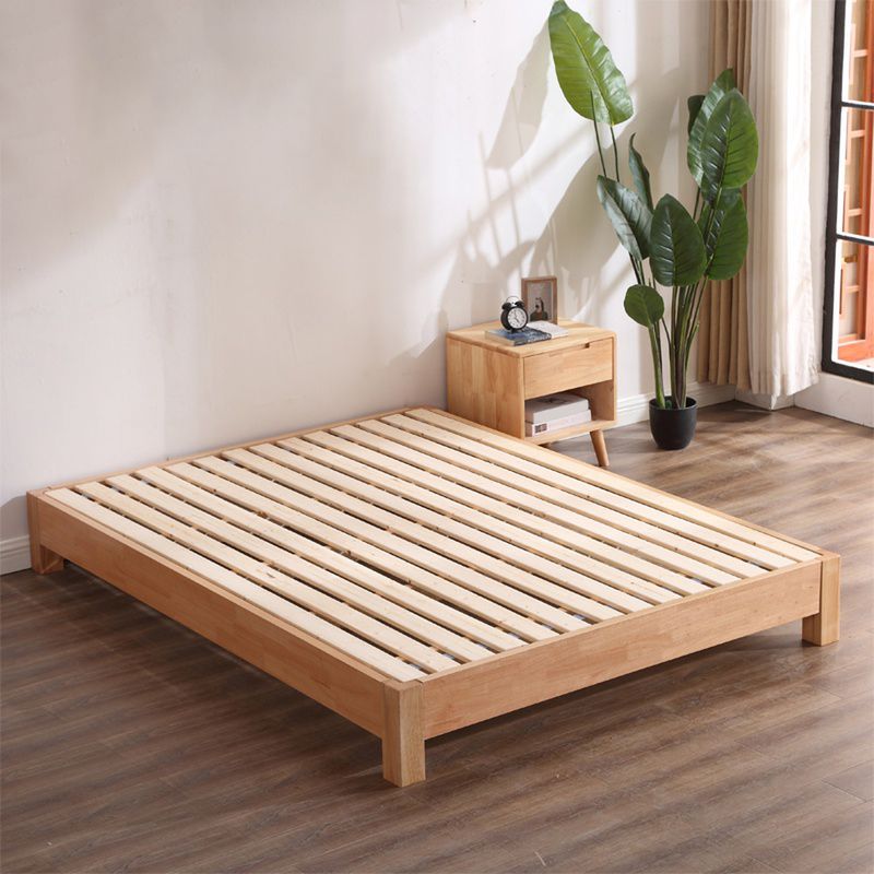 Vaste kleur Scandinavisch latbed gebogen bed met aangepaste houten benen