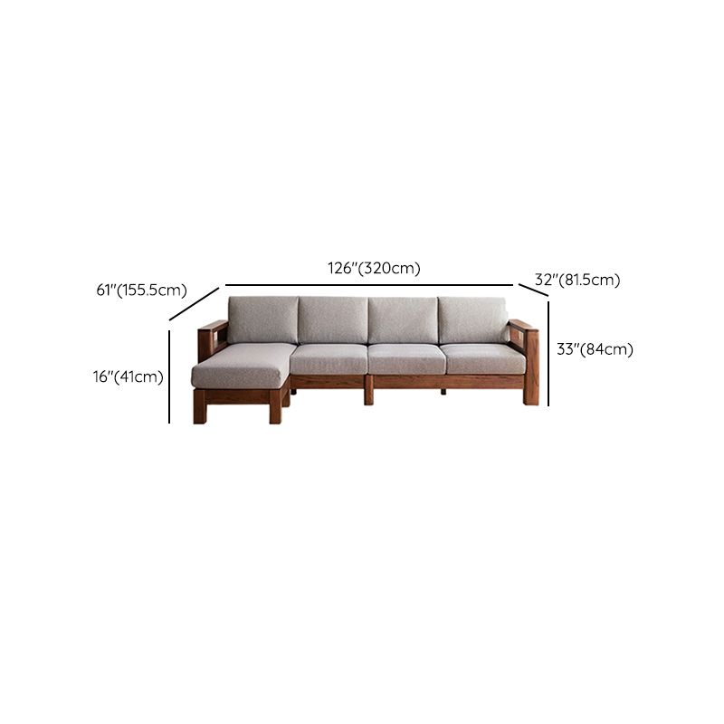 Storage No Distressing Tight Seat Square Arm Wood Solid Color Sofa