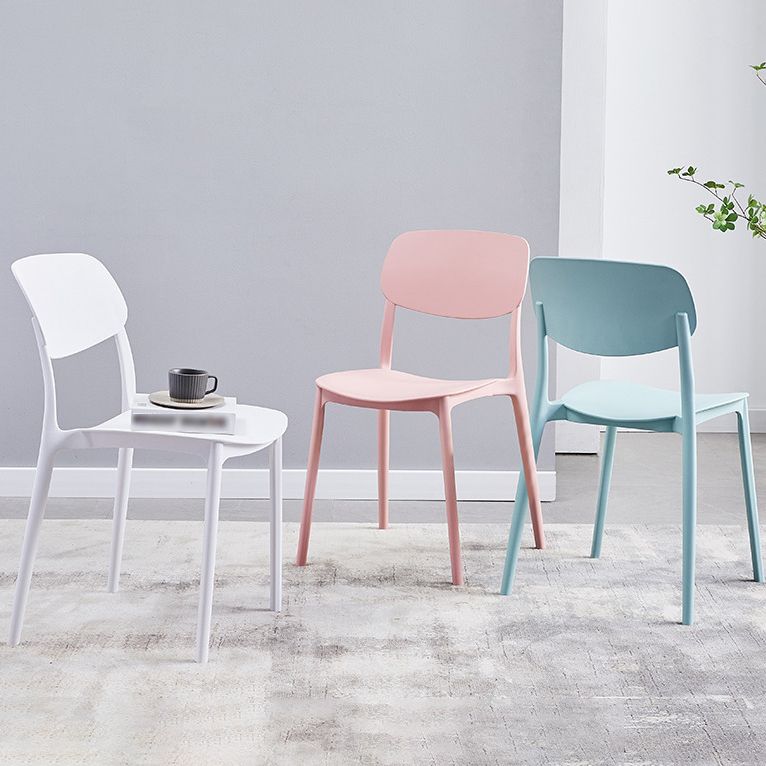 Plastic Contemporary Armless Chair Open Back Indoor-Outdoor Chair Clearhalo 'Dining Chairs' 'Dining Tables & Seating' 'dining_chair' 'Furniture' 'furniture_dining_chair' 'Kitchen & Dining Furniture' 1200x1200_b1e88cc0-2950-4494-852e-ca7e670416f1