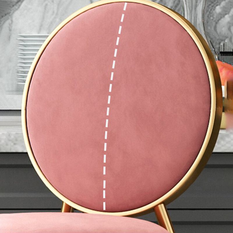 Glam Armless Backrest Counter Stool Steel Bookstore Bar Stool with Velvet Cushion Clearhalo 'Bar Furniture' 'Bar Stools' 'bar_stools' 'furn' 'furn_bar_stools' 'furniture_bar_stools' 'Kitchen & Dining Furniture' 'kitchen&dining_furn' 'kitchen' 'kitchen_furn' Furniture' 1200x1200_b1ea0b18-d84c-43de-883e-1d810250a5b6