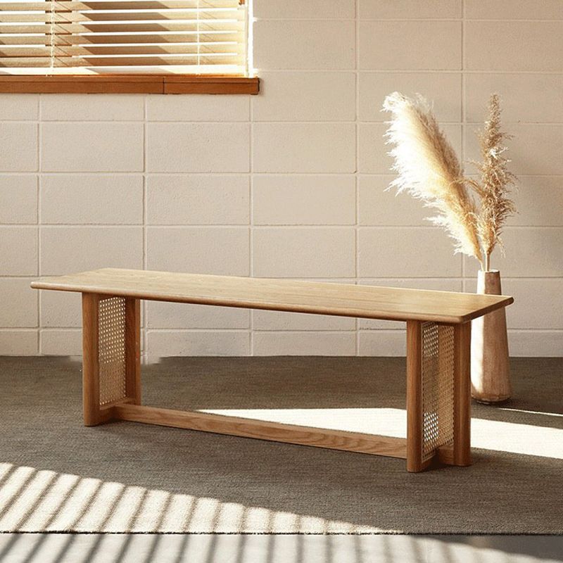 Solid Wood Rustic Dining Bench, 29.5"H Bench with Trestle Base Clearhalo 'Benches' 'Chairs & Seating' 'furn' 'furn_benches' 'Furniture' 'Living Room Furniture' 1200x1200_b1ea25ac-12ba-49b2-a70c-e6d1966aba23