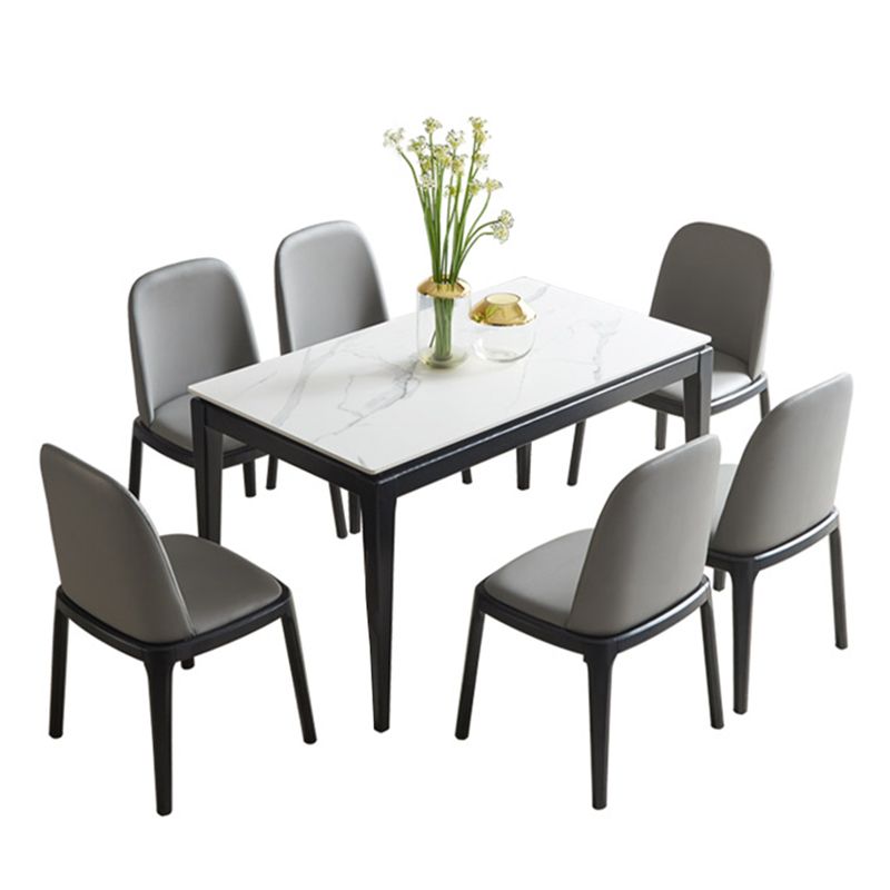 Sintered Stone Top Rectangle Table for Restaurant Kitchen Table with 4 Legs Clearhalo ' dining_table' 'Dining Tables & Seating' 'Dining Tables' 'furn' 'furn_dining_table' 'Furniture' 'furniture_dining_table' 'Kitchen & Dining Furniture' 'kitchen&dining_furn' 'kitchen' 'kitchen_dining_table' 1200x1200_b1eb74af-2427-4b4d-a54c-eaf2557f8e15