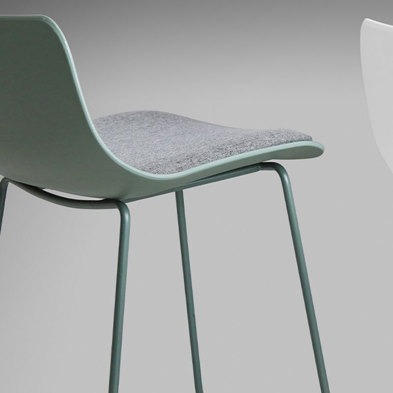 Industrial Indoor Armless Stool Plastic Bar Stool with Upholstered Clearhalo 'Bar Furniture' 'Bar Stools' 'bar_stools' 'furn' 'furn_bar_stools' 'Furniture' 'Kitchen & Dining Furniture' 1200x1200_b1ed11b2-7c7b-48cf-bb88-46f7b019dbcd