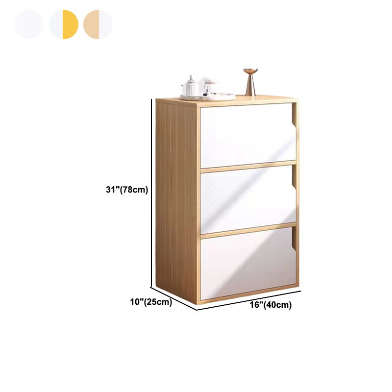 Wooden Side Cabinet with Shelves and Doors 9.44" Wide Storage Cabinet Clearhalo 'Cabinets & Chests' 'cabinets_chests' 'furn' 'furn_cabinets_chests' 'Furniture' 'Living Room Furniture' 1200x1200_b1edbc91-c97f-40b7-ba66-a479fa4c9c07