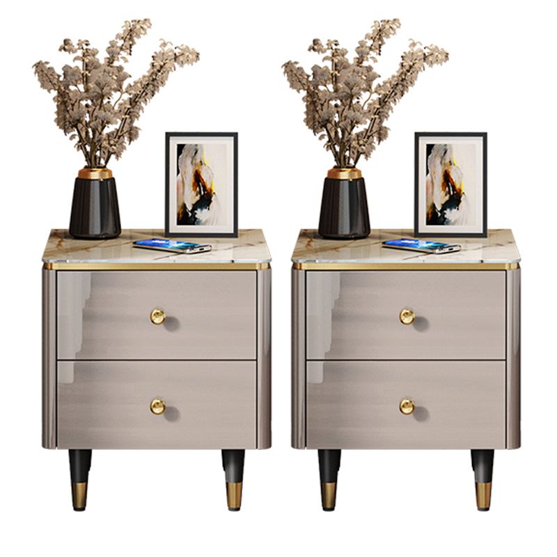 Comodino moderno per accento di pietra del comodino con 2 cassetti
